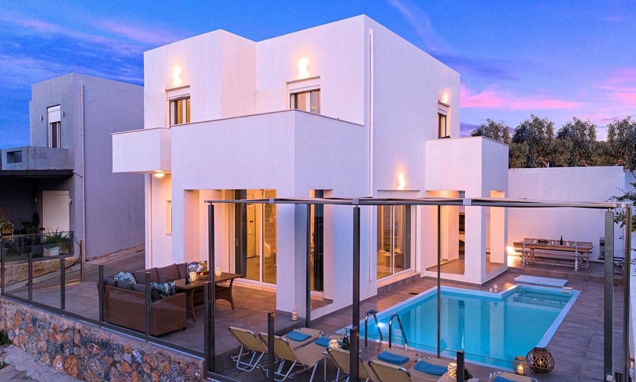 Cretan Sunset Villa Heated Pool Dhrámia Exterior foto